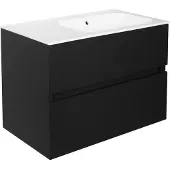 Best design Splash badkamermeubel 80cm met kraangat zwart mat