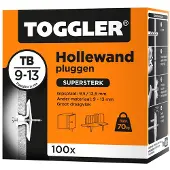 Toggler Hollewandplug TB 9-13mm - 100 stuks
