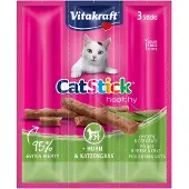 Vitakraft Cat Stick kip en kattengras - 20x3 stuks (60 stuks)