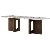 Audo Copenhagen Androgyne Lounge Tafel Dark Stained Oak | Calacatta Viola