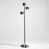 Aldex Vloerlamp 1047 , zwart, Woon-/ Eetkamer, metaal, Modern, vloerlamp