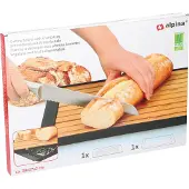 Alpina sport Broodplank met kruimelopvangbak - bamboe - 38x27x2cm
