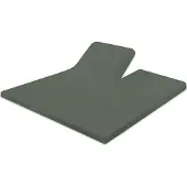 Linnick Splittopper Hoeslaken Badstof Velours - green 160x200cm