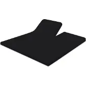 Linnick Splittopper Hoeslaken Badstof Velours - black 160x200cm