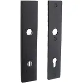Intersteel Veiligheidsschilden SKG3 rechthoekig doorgaand PC92mm kerntrekbeveiliging - mat zwart