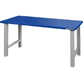 Bahco Werkbank | heavy-duty | met MDF werkblad | 4 poten | blauw | 1500 mm x 750 mm x 1030 mm - 1495WB15TSBL
