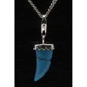 MOOYE ® - Collectie Zilveren Tand turquoise hanger én bedel