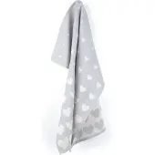 Bunzlau Castle theedoek Hearts Grey 65x65