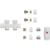 Mueller Nova thermostatisch onderblok radiator set recht glans wit
