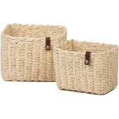 KidsDepot Mand Nouk Naturel (Set van 2)