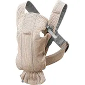 BabyBjörn Draagzak Mini Parelmoer Roze 3d Mesh | Maat: Pasgeborene (0 - 6 jaar)