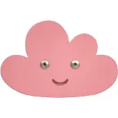 Roommate muurhaak wolk junior 11,7 x 7,7 cm roze