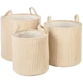 KidsDepot Mand Ebby Wit (Set van 3)
