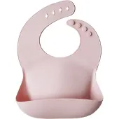 Mushie Slabbetje Met Opvangbakje Blush
