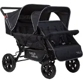 Childhome Two By Two Wandelwagen buggy - 4 Zits - Kinderwagen incl. regenhoes en zonnekap - 120x85x103cm