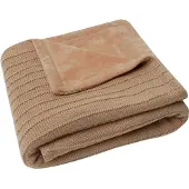 Jollein Baby Deken Wieg Velvet Pure Knit - Biscuit - GOTS