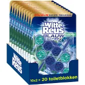 Witte Reus Blauw Actief Toiletblok - Eucalyptus - WC Blokjes Voordeelverpakking - 20 stuks