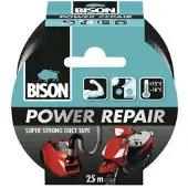 Bison 6x Tape Power Repair Zwart 25 meter