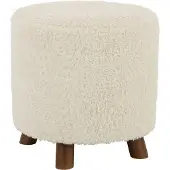 J-Line 28051 Poef Schaap Poot Polyester Wit