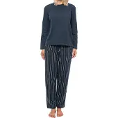 Schiesser Pyjama 'Organic Cotton' blauw