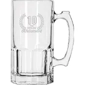 Libbey Gegraveerde Bierpul 1ltr Gefeliciteerd 10 jaar getrouwd