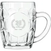 Libbey Gegraveerde Bierpul 55cl Opa + Oma 30 jaar getrouwd