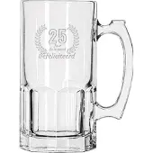 Libbey Gegraveerde Bierpul 1ltr Gefeliciteerd 25 jaar getrouwd