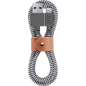 Native Union Belt USB-C Naar USB-A 1,2 Meter Kabel Zebra