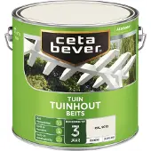 Cetabever Tuinhoutbeits dekkend wit RAL 9010 2,5 l