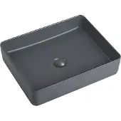 Guido Gusto Wastafel Elena 50x40x11cm mat antraciet inclusief afvoerplug