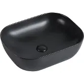Guido Gusto Wastafel Julia 50x40x14cm mat zwart inclusief afvoerplug