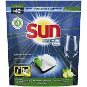 SUN Optimum All-in 1 Vaatwascapsules Citroen 42 Stuks