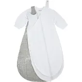Meyco Baby Fine Lines baby slaapzak rond tweedelig - grey - 74/80