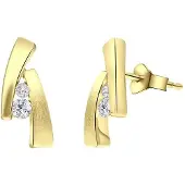 Lucardi Oorbellen goud / transparant