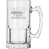 Libbey Gegraveerde Bierpul 1ltr Meester u bent geweldig