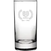 Fusion Gegraveerde Longdrinkglas 28,5cl Opa + Oma 60 jaar getrouwd