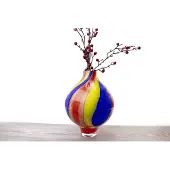 Loranto Glazen Vaas - Vaas Glas - Bloemenvaas - Design Vaas van Glas Rainbow Sphere