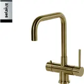 Selsiuz Inox kokend water kraan met titanium single boiler en U-uitloopkraan gold