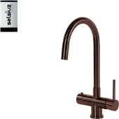 Selsiuz Inox kokend water kraan met titanium single boiler en C-uitloopkraan copper