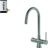 Selsiuz Inox kokend water kraan met combi extra boiler en C-uitloopkraan inox