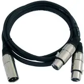 Omnitronic Adapterkabel XLR(M)/2xXLR(F) 1,5m sw