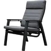 AVH-Collectie Monaco lounge tuinstoel verstelbaar aluminium antraciet