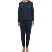 Schiesser Pyjama 'Organic Cotton' donkerblauw