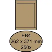 Quantore Envelop Quantore akte EB4 262x371mm bruinkraft 250 stuks