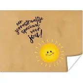 PosterMonkey Poster Sterkte - Spreuken - Geel - Zon - 80x60 cm