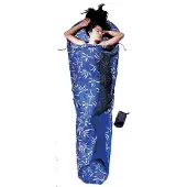 Cocoon - MummyLiner Cotton - Reisslaapzak 241 x 90/56 cm, blauw
