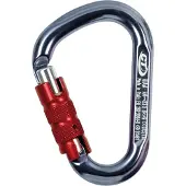 Climbing Technology Snappy TG HMS Carabiner Titanium/Silver/Red Twist Lock