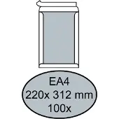 Quantore Envelop Quantore bordrug EA4 220x312mm zelfkl. wit 100stuks