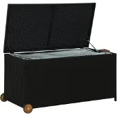 vidaXL Tuinbox 120x65x61 cm poly rattan zwart