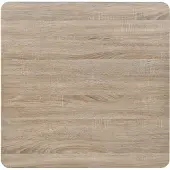 vidaXL Bistrotafel vierkant 80x80x75 cm MDF en staal eikenkleur